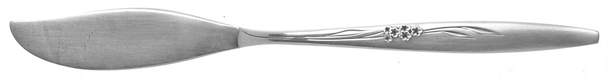 Enchantment-Gentle Rose (Silverplate, 1960) Flat Handle Master Butter Knife by Oneida Silver-1