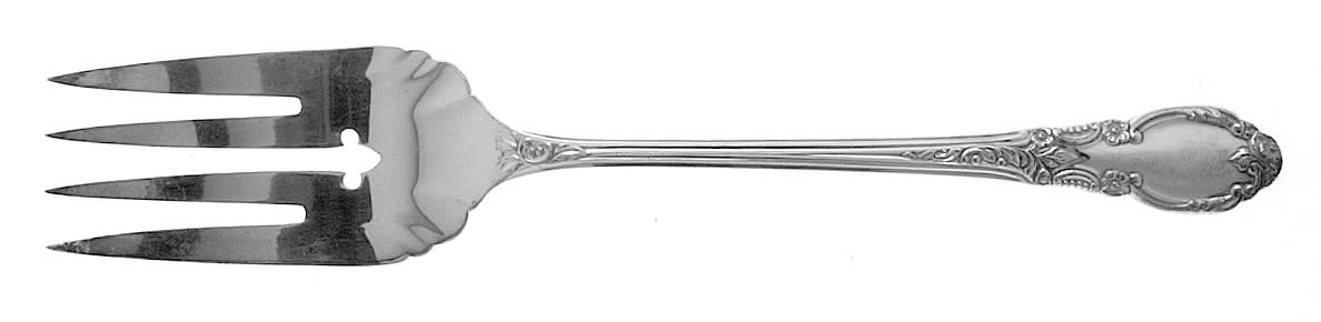 Enchantment-Londontown (Silverplate, 1952) Medium Solid Cold Meat Serving Fork by Oneida Silver-1