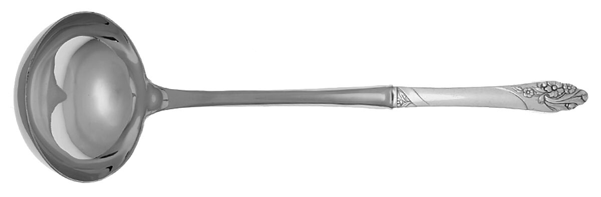 Evening Star (Silverplate, 1950) Soup Ladle with Stainless Bowl HC by Oneida Silver-1
