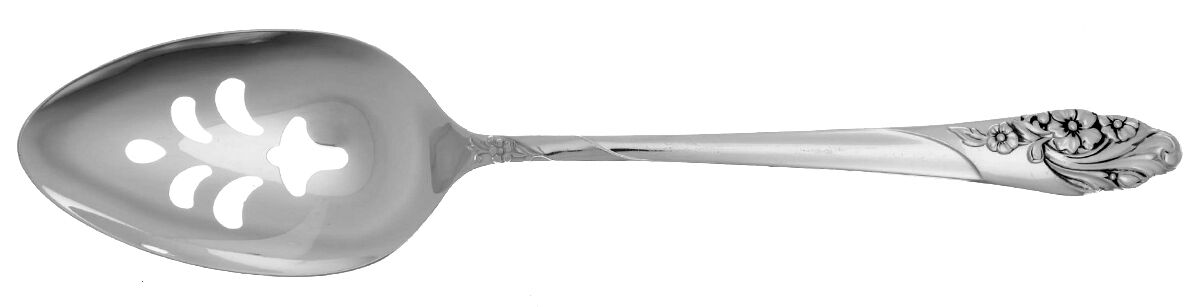 Evening Star (Silverplate, 1950) Pierced Tablespoon (Serving Spoon) HC by Oneida Silver-1