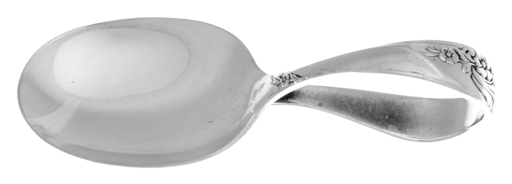 Evening Star (Silverplate, 1950) Curved Handle Baby Spoon by Oneida Silver-1