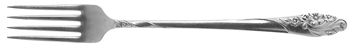 Evening Star (Silverplate, 1950) Grille Fork (Viande) by Oneida Silver-1