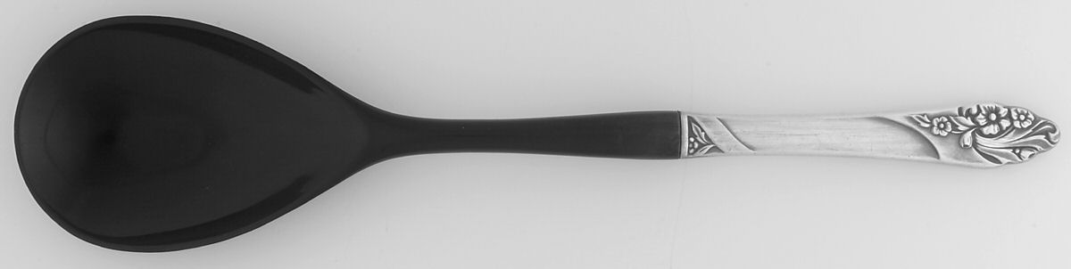 Evening Star (Silverplate, 1950) Salad Serving Spoon with Plastic Bowl by Oneida Silver-1