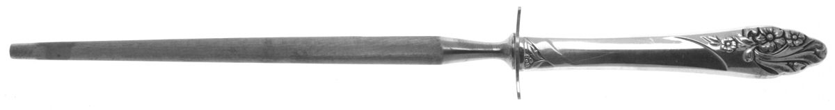 Evening Star (Silverplate, 1950) Small Steel Rod Sharpener Knife by Oneida Silver-1