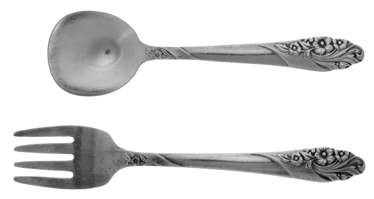 Evening Star (Silverplate, 1950) 2 Pc Baby Set (BF, BS) by Oneida Silver-1