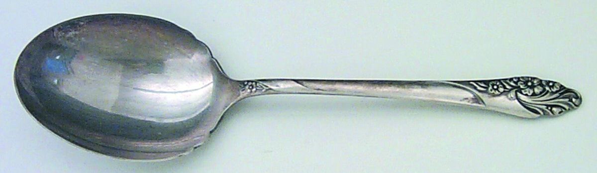 Evening Star (Silverplate, 1950) Solid Smooth Casserole Spoon by Oneida Silver-1