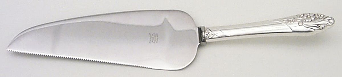 Evening Star (Silverplate, 1950) Pie & Cake Server with Stainless Blade by Oneida Silver-1