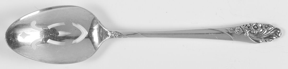 Evening Star (Silverplate, 1950) Pierced Tablespoon (Serving Spoon) by Oneida Silver-1