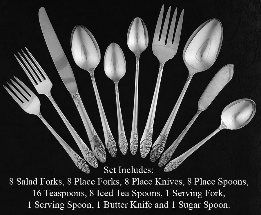Evening Star (Silverplate, 1950) 60 Piece Set by Oneida Silver-1