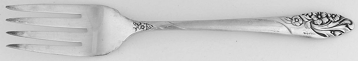 Evening Star (Silverplate, 1950) Individual Salad Fork by Oneida Silver-1