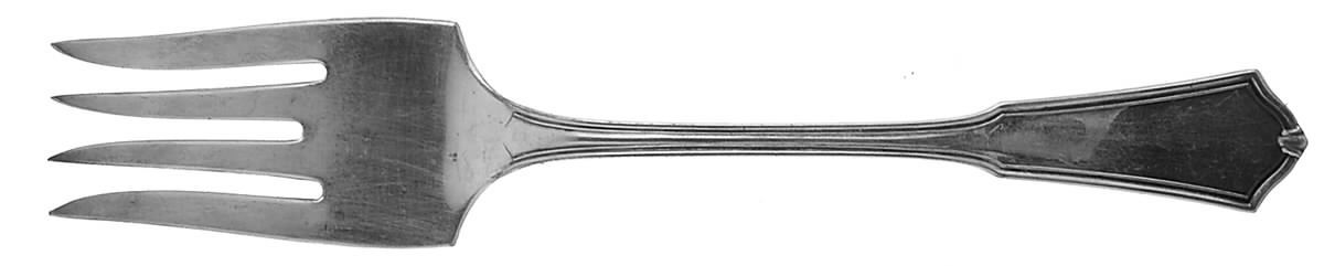 Exeter (Silverplate, 1913) Medium Solid Cold Meat Serving Fork by Oneida Silver-1