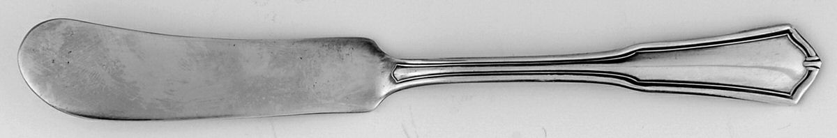 Exeter (Silverplate, 1913) Flat Handle Butter Spreader by Oneida Silver-1