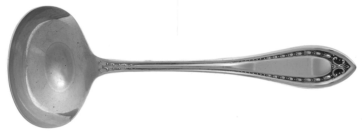 Extra Silver Coin Plate 3 (Silverplate) Solid Gravy Ladle by Oneida Silver-1