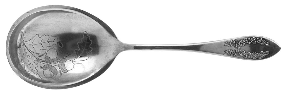 Fairoaks (Silverplate, 1909) Solid Smooth Casserole Spoon by Oneida Silver-1