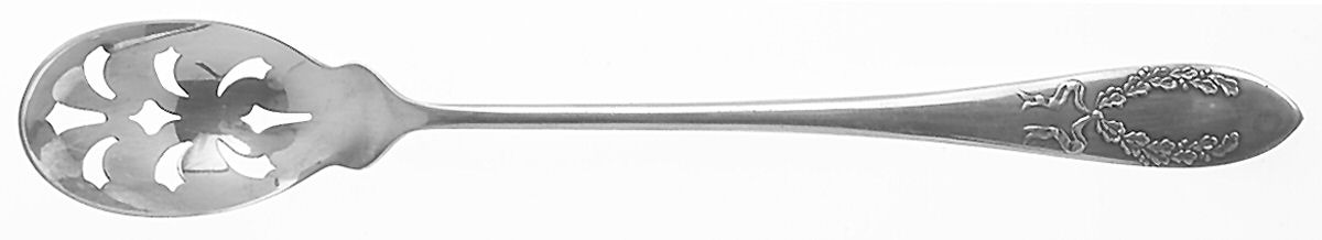Fairoaks (Silverplate, 1909) Pierced Bowl Short Handle Olive Spoon by Oneida Silver-1