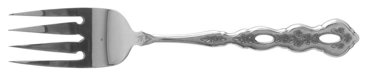 Fantasy (Stainless) Medium Solid Cold Meat Serving Fork by Oneida Silver-1