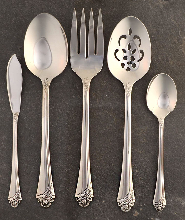 Fantasy Rose (Stainless) 5 Piece Hostess Set by Oneida Silver-1