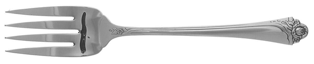 Fantasy Rose (Stainless) Medium Solid Cold Meat Serving Fork by Oneida Silver-1