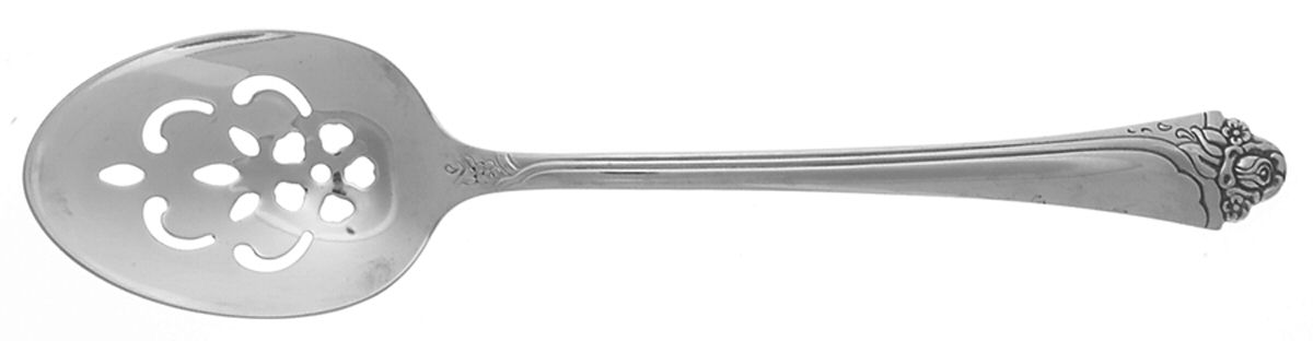 Fantasy Rose (Stainless) Pierced Tablespoon (Serving Spoon) by Oneida Silver-1