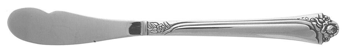 Fantasy Rose (Stainless) Flat Handle Butter Spreader by Oneida Silver-1