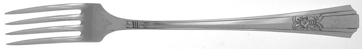 Fenway (Silverplate, 1937) Grille Fork (Viande) by Oneida Silver-1
