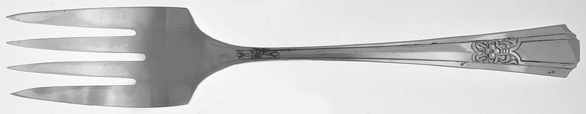 Fenway (Silverplate, 1937) Medium Solid Cold Meat Serving Fork by Oneida Silver-1