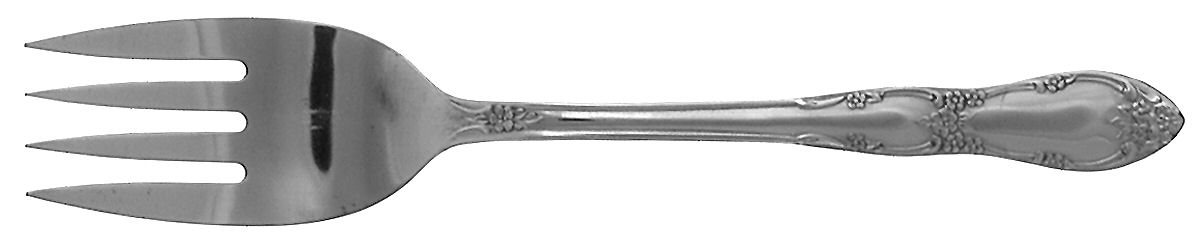 Fenway (Stainless) Small Solid Cold Meat Serving Fork by Oneida Silver-1