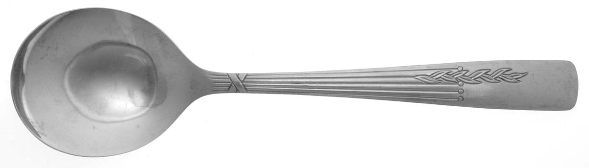 Fernwood (Stainless) Round Bowl Soup Spoon (Gumbo) by Oneida Silver-1