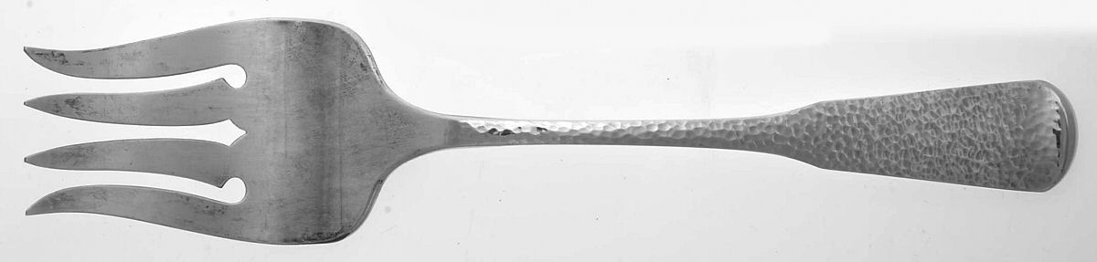 First Colony (Silverplate, 1975) Medium Solid Cold Meat Serving Fork by Oneida Silver-1
