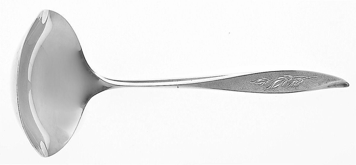 First Frost (Sterling, 1965) Solid Gravy Ladle by Oneida Silver-1