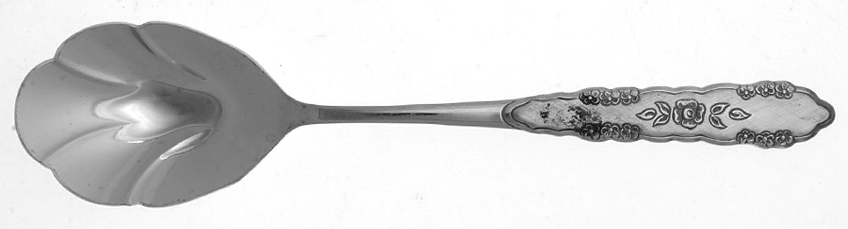 First Rose-Jillian (Stainless) Sugar Shell Spoon by Oneida Silver-1