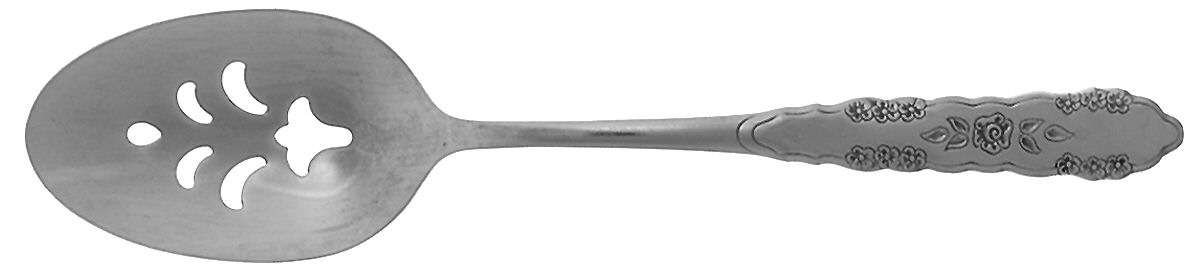 First Rose-Jillian (Stainless) Pierced Tablespoon (Serving Spoon) by Oneida Silver-1