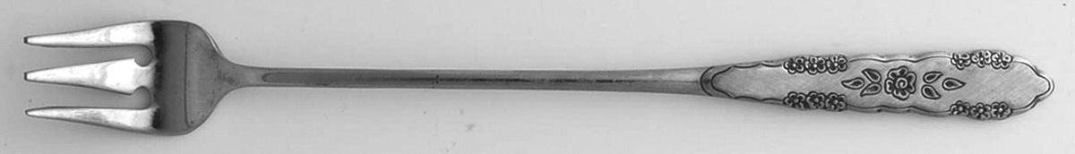First Rose-Jillian (Stainless) Cocktail/Seafood Fork by Oneida Silver-1