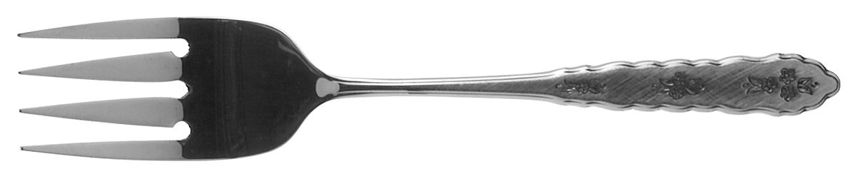 Floral Bouquet (Stainless) Medium Solid Cold Meat Serving Fork by Oneida Silver-1