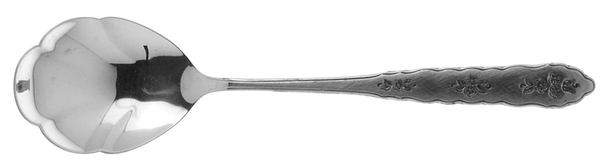 Floral Bouquet (Stainless) Sugar Shell Spoon by Oneida Silver-1