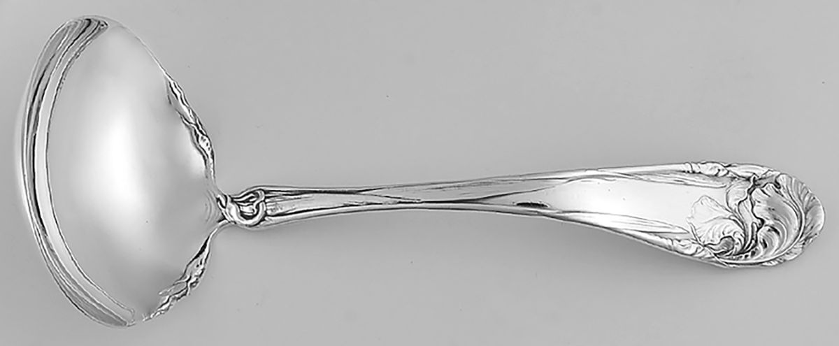 Flower De Luce (Silverplate, 1904) Solid Gravy Ladle by Oneida Silver-1