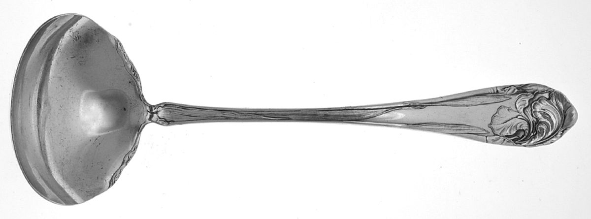 Flower De Luce (Silverplate, 1904) Oyster Ladle Solid Piece by Oneida Silver-1