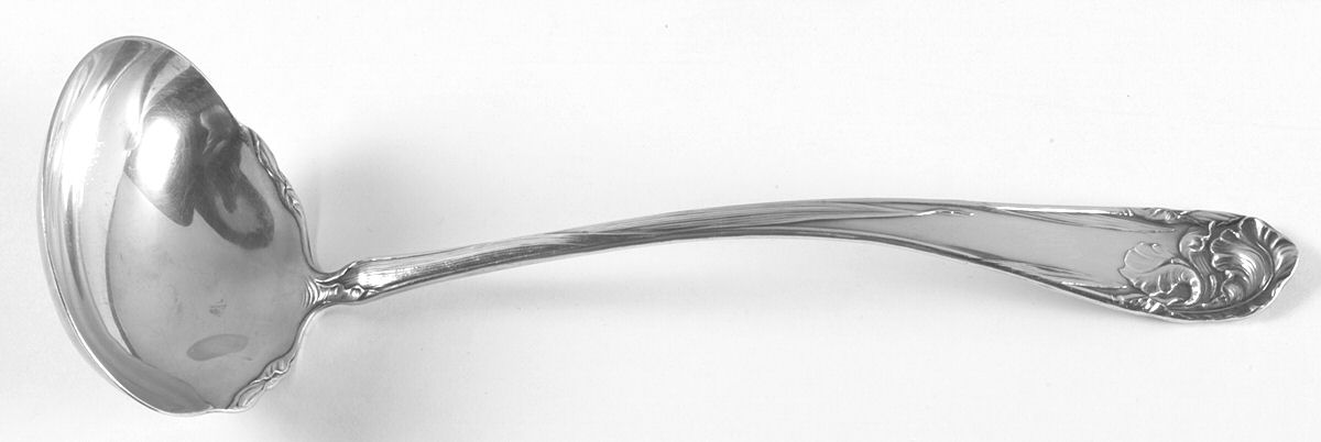 Flower De Luce (Silverplate, 1904) Solid Soup Ladle by Oneida Silver-1