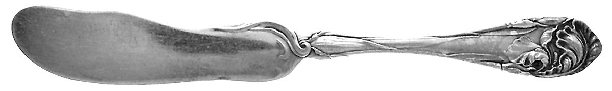 Flower De Luce (Silverplate, 1904) Flat Handle Butter Spreader by Oneida Silver-1