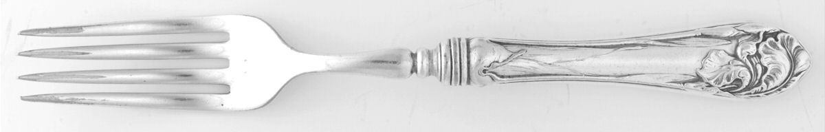 Flower De Luce (Silverplate, 1904) Hollow Handle Fork by Oneida Silver-1