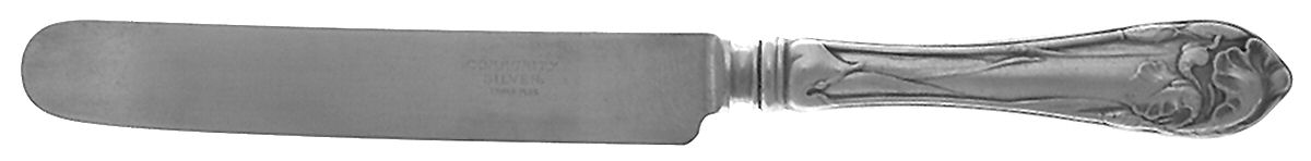 Flower De Luce (Silverplate, 1904) Blunt Hollow Knife with Bolster by Oneida Silver-1