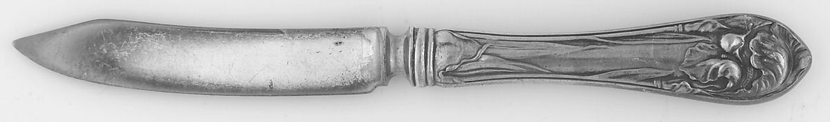 Flower De Luce (Silverplate, 1904) Individual Fruit Knife with Silverplate Blade by Oneida Silver-1