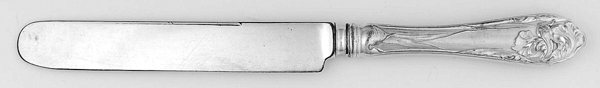 Flower De Luce (Silverplate, 1904) Old French Hollow Knife with Bolster by Oneida Silver-1