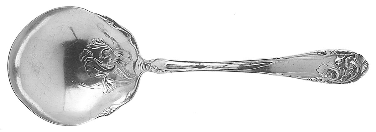 Flower De Luce (Silverplate, 1904) Solid Smooth Casserole Spoon by Oneida Silver-1