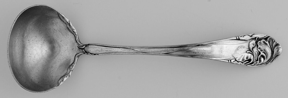Flower De Luce (Silverplate, 1904) Solid Piece Cream Ladle by Oneida Silver-1