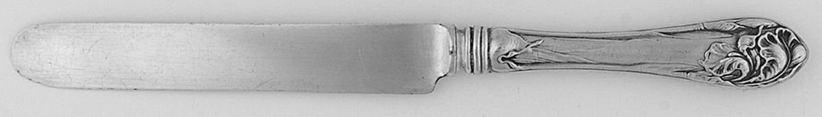 Flower De Luce (Silverplate, 1904) Blunt Hollow Knife with Bolster by Oneida Silver-1