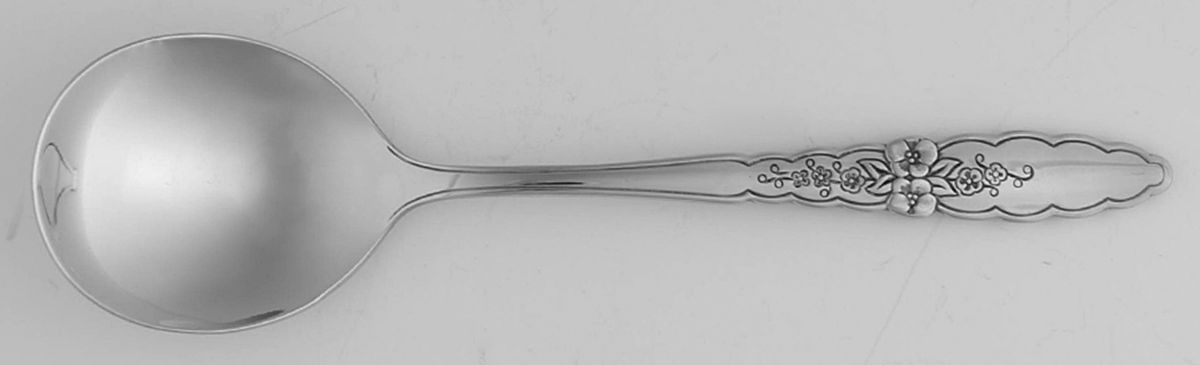 Floral Glen (Stainless) Round Bowl Soup Spoon (Gumbo) by Oneida Silver-1