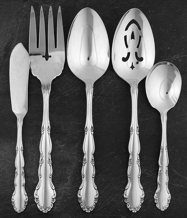 Flirtation (Silverplate, 1959) 5 Piece Hostess Set by Oneida Silver-1