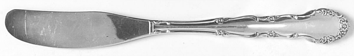 Flirtation (Silverplate, 1959) Flat Handle Butter Spreader by Oneida Silver-1