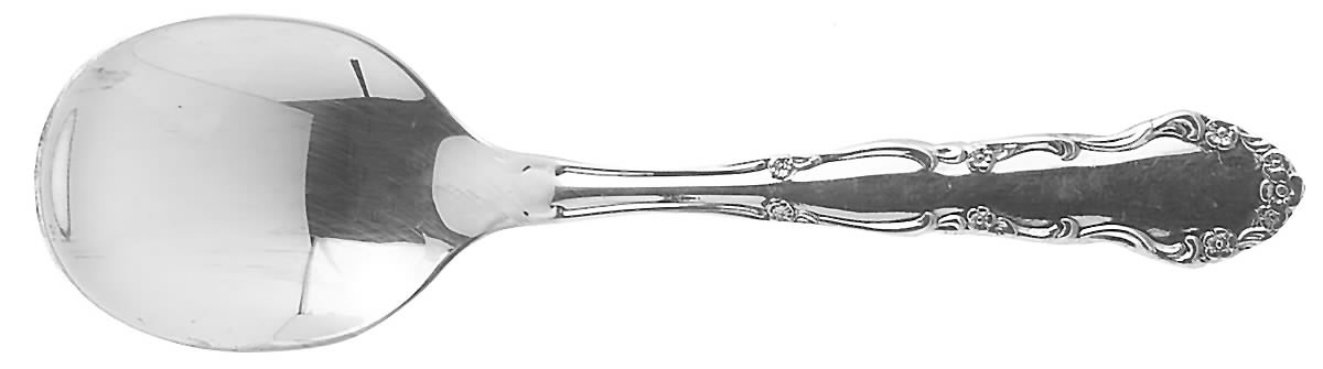 Flirtation (Silverplate, 1959) Straight Handle Baby Spoon by Oneida Silver-1